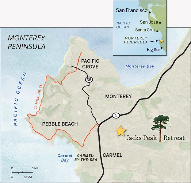 Monterey Peninsula vacation rental map